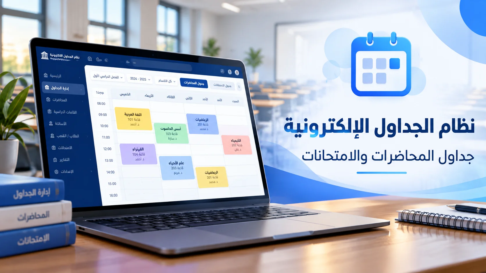 صورة مشروع نظام الجداول الإلكترونية وجداول الامتحانات